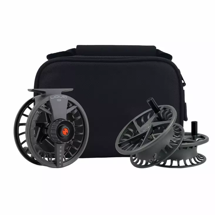 Lamson Liquid S Reel Smoke 3-Pack - Waterworks Lamson -flugrullar - 708332006546 - 1