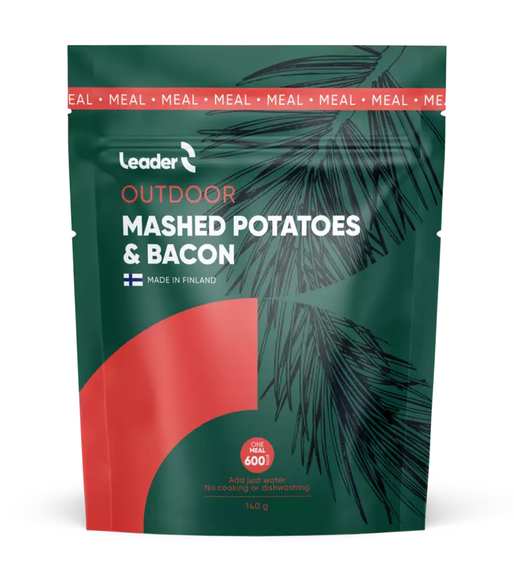Leader Outdoor Mashed Potatoes Bacon 140g - Campingmat - 6430080443376 - 1