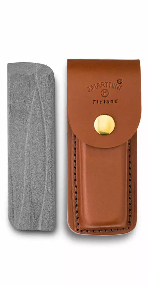 Marttiini Sharpening Stone with Leather Sheath - Övriga friluftsutrustning - 6416885846666 - 1