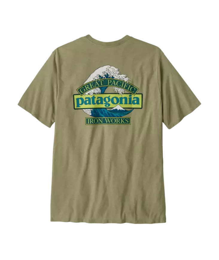 Patagonia M´s Great Waves Responsibili Tee Gumtree Green - T-shirts herr - 198077740896 - 1