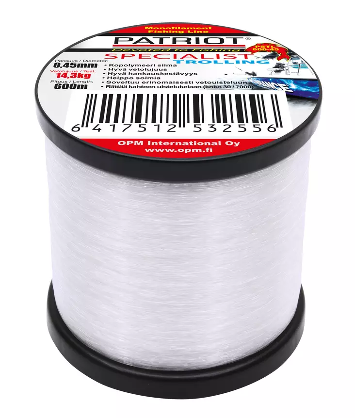 Patriot Special Trolling Line 0,45mm 600m - Nylonlinor - 6417512532556 - 1