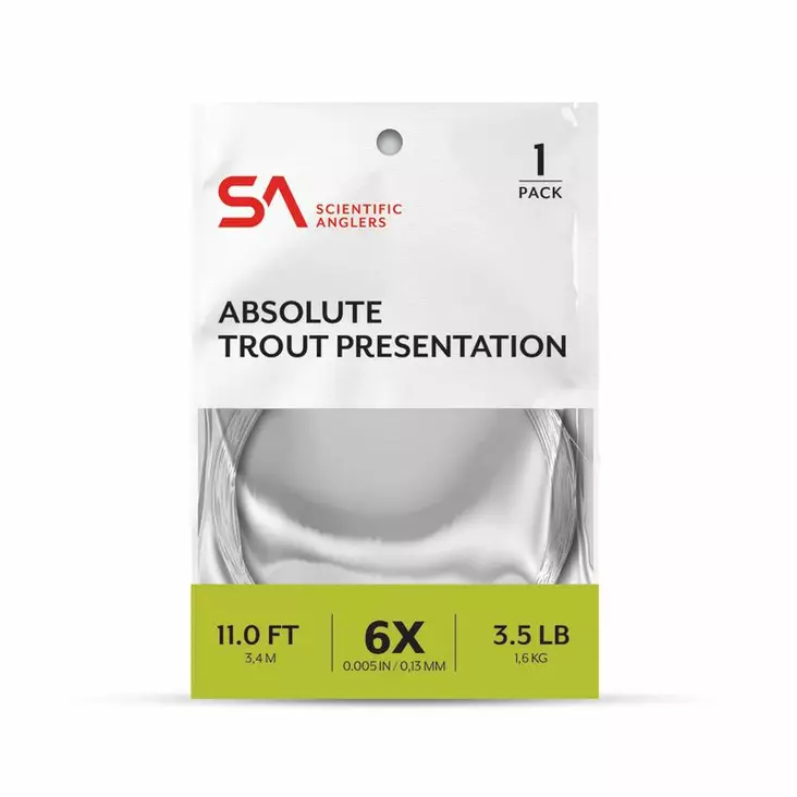 Scientific Anglers Absolute Trout Presentation Leader 11' - Taperade Nylon -tafsar - 840309134026 - 2