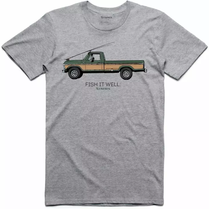 Simms Fish It Well 250 T-Shirt Grey Heather - T-shirts - 694264556566 - 1
