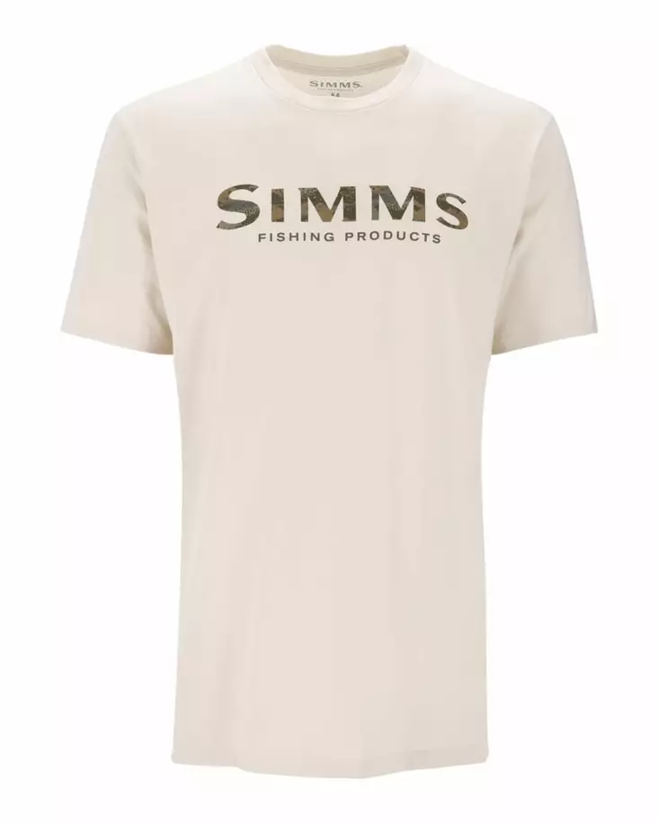 Simms Simms Shroud Fill Logo T-Shirt Natural - T-shirts herr - 694264678626 - 1