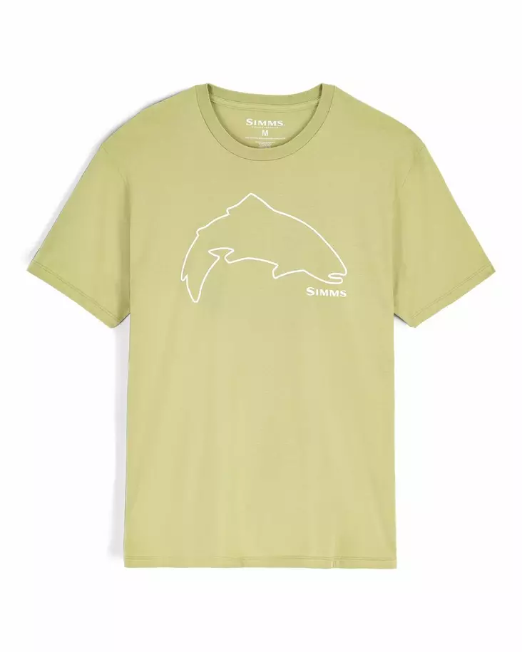 Simms Trout Outline T-Shirt Tent Green - T-shirts herr - 694264694466 - 1