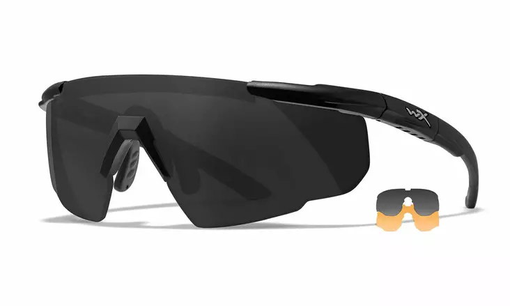 Wiley X Saber Advanced Grey & Light Rust - Matte Black - Skytteglas - 712316003056 - 1
