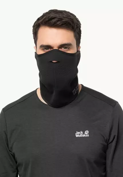Jack Wolfskin Alpspitze Face Mask Black - Mössar - 4064993575057 - 2