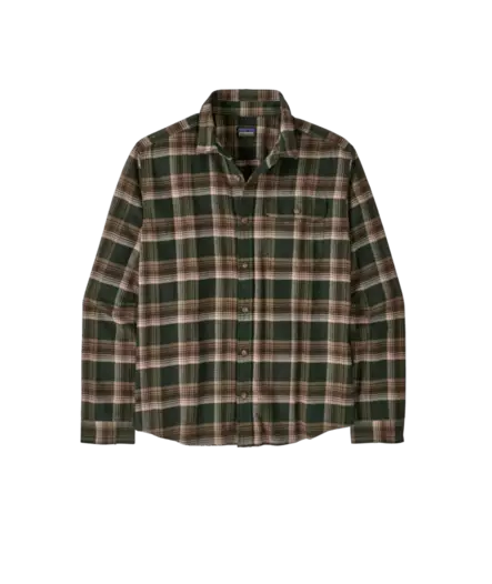 Patagonia M´s Long Sleeve Lightweight Fjord Flannel Shirt Cozy Cabin Treeline Green - Skjortor - 199346113977 - 1