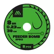 Mikado Feeder Bomb Rig Spike Barbless Mono 38cm - Färdigknutna krokar - 5900637105947 - 1