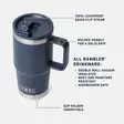 Yeti Rambler 20 OZ Travel Straw Mug Navy - Termosflaskor och -muggar - 888830503867 - 2