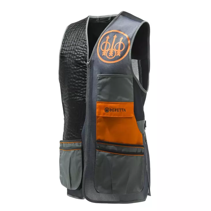 Beretta Sporting EVO Vest Grey Castelrock / Black / Orange - Skyttenvästar - 8051832488087 - 1