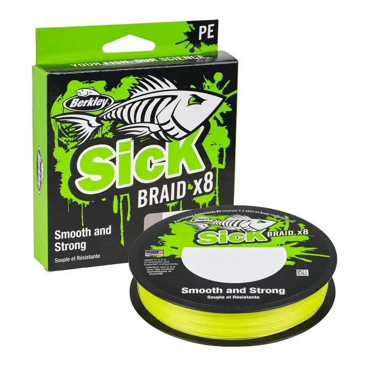 Berkley Sick Braid 150m Hi-Viz Yellow - Flätlinor - 028632982297 - 1