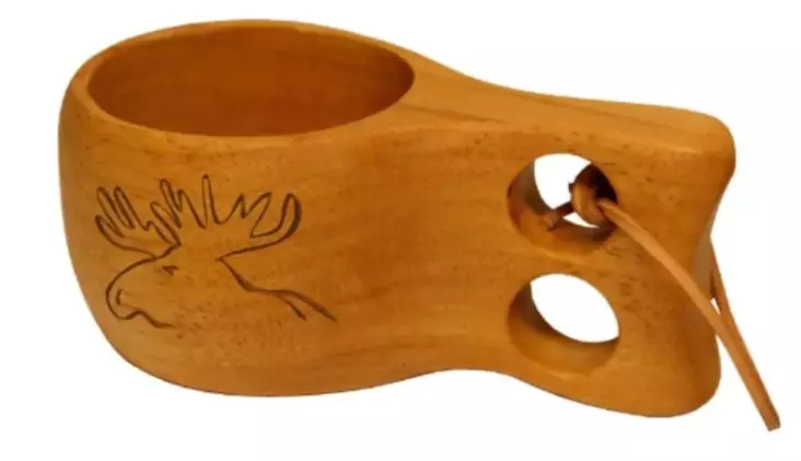Fisherman Wooden Kuksa with Logo - Kökutrustning för camping - 6420071105277 - 1
