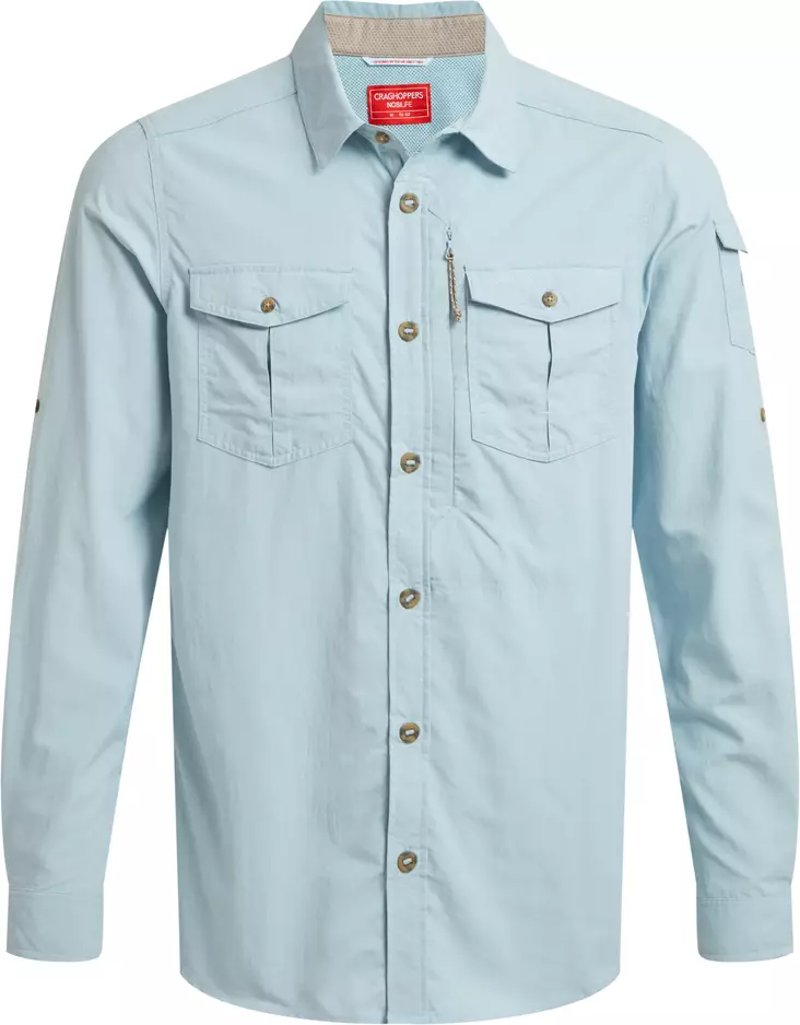 Graghoppers Ms NosiLife Adventure Long Sleeve Shirt III Niagara Blue - Skjortor - 5063260001427 - 1