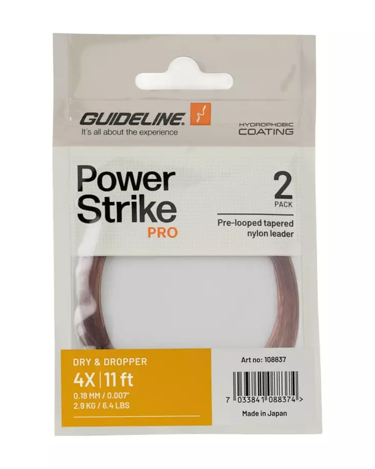 Guideline PS PRO Dry & Dropper 11' 3X - Taperade nylontafsar - 7033841088367 - 1