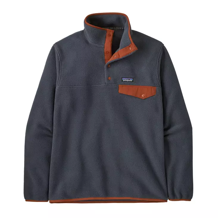 Patagonia Ms LW Synch Snap-T Pull-Over Smolder Blue w Burnished Red - Skjortor - 196924725997 - 1