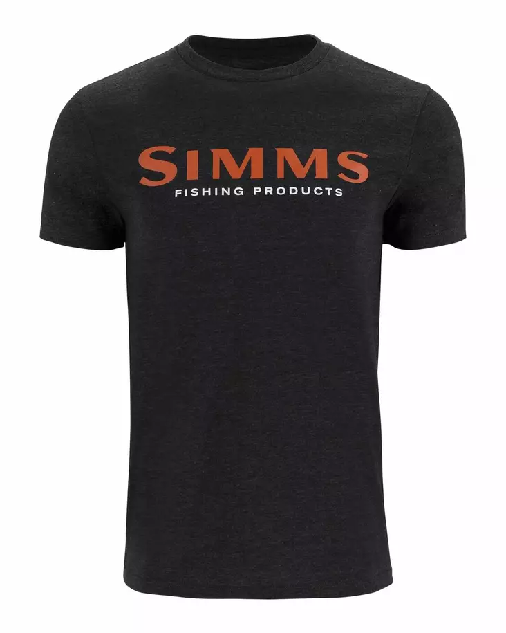 Simms Logo T-Shirt Dark Gunmetal Heather - T-shirts herr - 694264655047 - 1