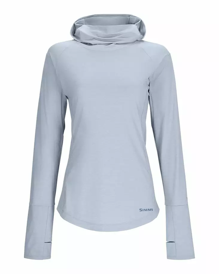 Simms Womens SolarFlex Cooling Hoody Steel Blue - Huvtröjor - 694264639337 - 1