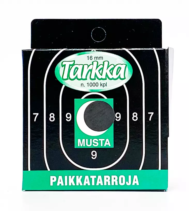 Tarkka Paikkatarra 16mm Musta - Platsklistermärken - 6410362412207 - 1