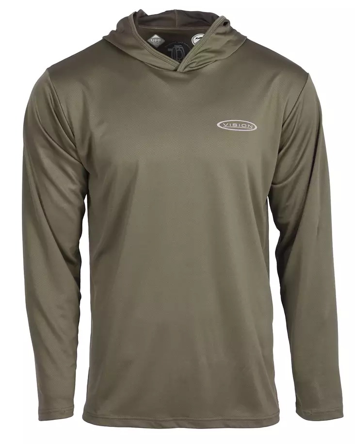 Vision Bamboo BUG & UV Hoodie Pale Olive - Huvtröjor - 6417512842747 - 1