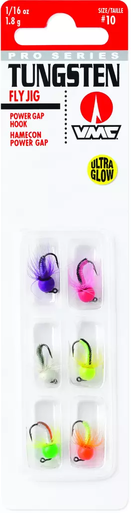 Tungsten Fly Jig Kit #10 1,8gr Glow 6-pc - Mormyskor - 043193148487 - 1