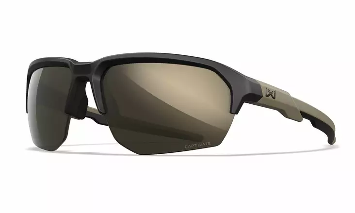 Wiley X WX Jakl Captivate Tungsten Mirror Grey - Matte Black/Tan - Skytteglas - 712316091497 - 1