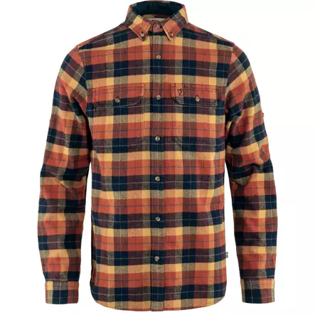 Fjällräven Singi Heavy Flannel M Autumn Leaf-Dark Navy - Skjortor - 7323450793418 - 1