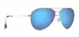 Maui Jim Mavericks - Silver Titanium Frame with Blue Hawaii Lens - Plastlinser - 603429035648 - 1