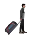 Patagonia Black Hole Wheeled Duffel 100L Smolder Blue w/Amanita Red - Utrustningväskor - 198077742098 - 2