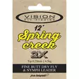 Vision Spring Creek Leader 12' - Taperade Nylon -tafsar - 6417512800778 - 3