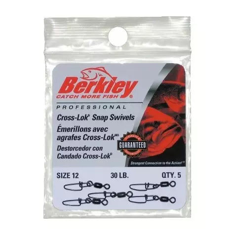Berkley McMahon Cross-Lock Snap/Swivel 3 - Kraftiga & kullagrade lekande - 028632617878 - 1