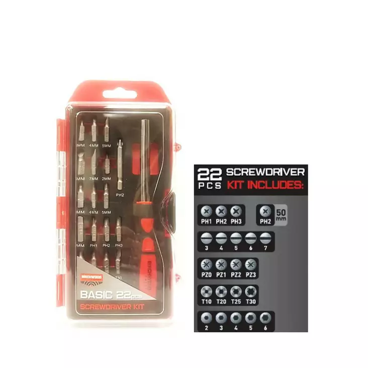 Birchwood Basic Screwdriver Set 22 Piece Kit - Övriga vapenunderhållsprodukter - 888151028858 - 1