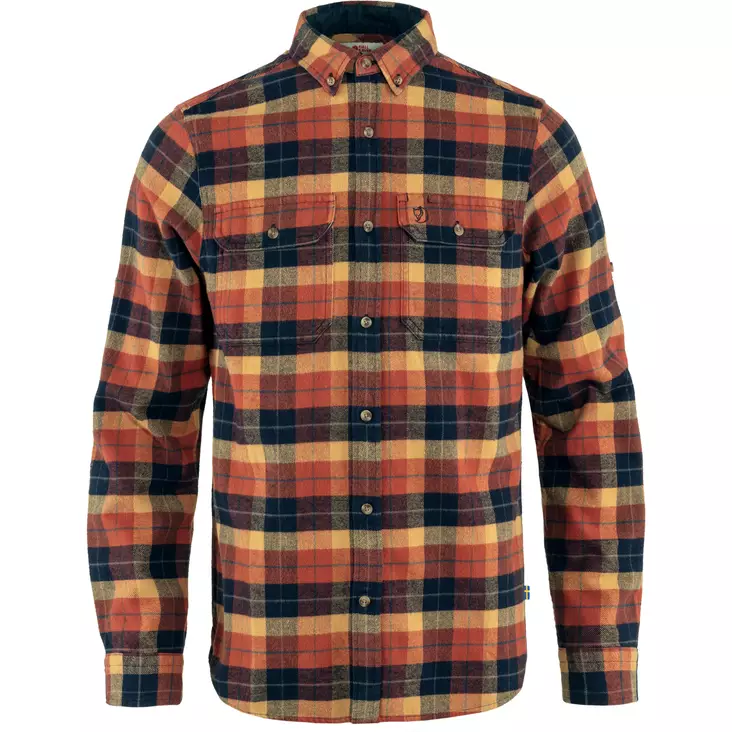 Fjällräven Singi Heavy Flannel M Autumn Leaf-Dark Navy - Skjortor - 7323450793418 - 1