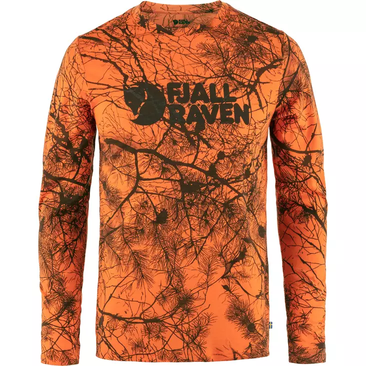 Fjällräven Värmland Wool Long-Sleeve Men's Shirt Orange Multi Camo - Jägartröjor - 7323450901158 - 1