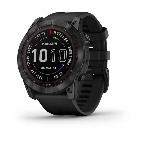 Garmin Fenix 7X Sapphire Solar Black DLC Titanium with Black Band - GPS-navigationsenheter och klockor - 753759278328 - 1