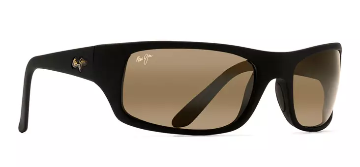 Maui Jim Peahi - Matte Rubber Black Frame with HCL Lens - Glaslinser - 603429015848 - 1