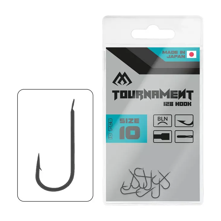 Mikado Tournament 128 Hook Black Nickel - Öglekrokar & spadkrokar - 5900637173618 - 1