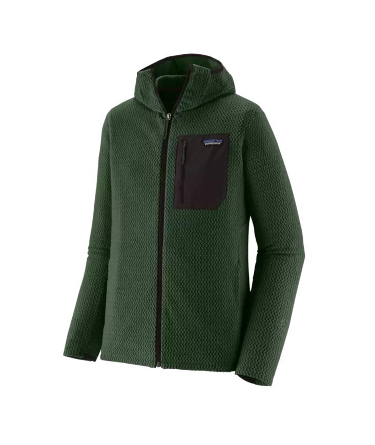 Patagonia M´s R1 Air Full Zip Hoody Treeline Green - Fleecetröjor - 199346146098 - 1