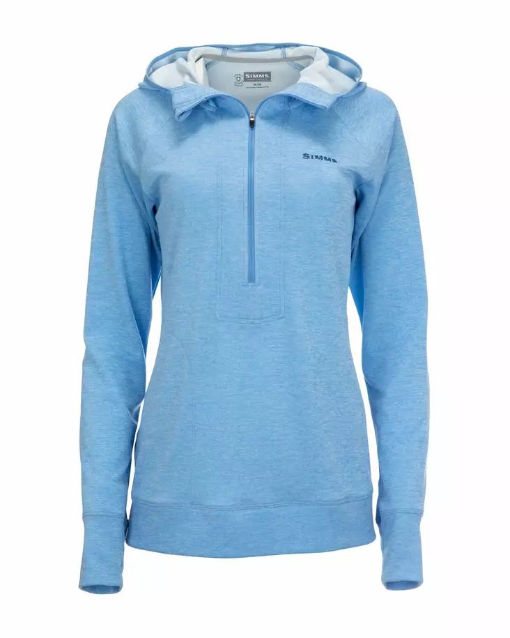 Simms Womens Bugstopper Hoody Cornflower Heather - Huvtröjor - 694264574188 - 1