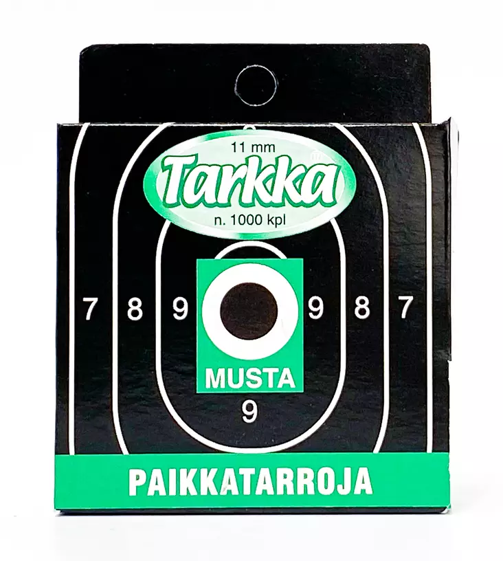 Tarkka Paikkatarra 11mm Musta - Platsklistermärken - 6410362412108 - 1
