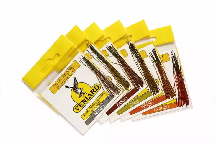 Veniard Hand Stripped Peacock Quill - Övriga fjädrar - 40450300038 - 1