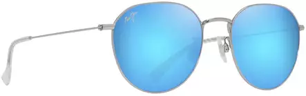 Maui Jim Kauwela - Shiny Silver Frame with Blue Hawaii Lens - Plastlinser - 603429084349 - 1