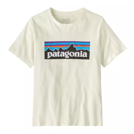 Patagonia Kids P-6 Logo T-Shirt Birch White - T-shirts - 196924359109 - 1