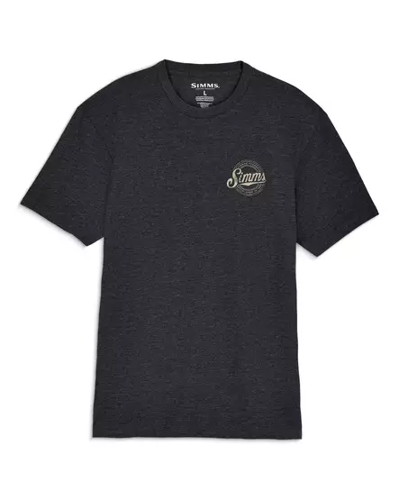Simms Circle Lockup T-Shirt Charcoal Heather - T-shirts herr - 694264711699 - 2