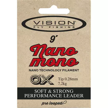 Vision Nano Mono Leader 9' - Taperade Nylon -tafsar - 6417512814409 - 2