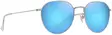 Maui Jim Kauwela - Shiny Silver Frame with Blue Hawaii Lens - Plastlinser - 603429084349 - 1