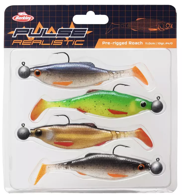 Berkley Pre-Rigged Pulse Realistic Roach 11cm 4pcs - Betessortimenter - 028632967669 - 1