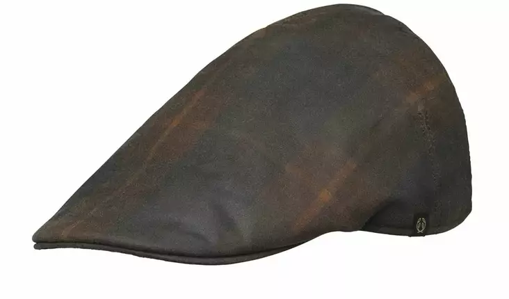 Chevalier Torre Waxed Cotton Sixpence Cap Hunter Brown Checked - Jägarens huvudbonader - 808491158459 - 1