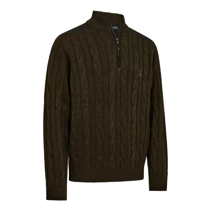 Deerhunter Randall Half-Zip Knit Art Green - Jägartröjor - 5702827237939 - 1