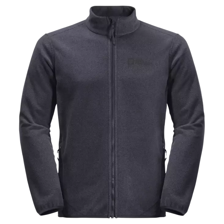 Jack Wolfskin Mens Skywind Full-Zip Jacket Ebony - Mellanjackor - 4064993552119 - 1